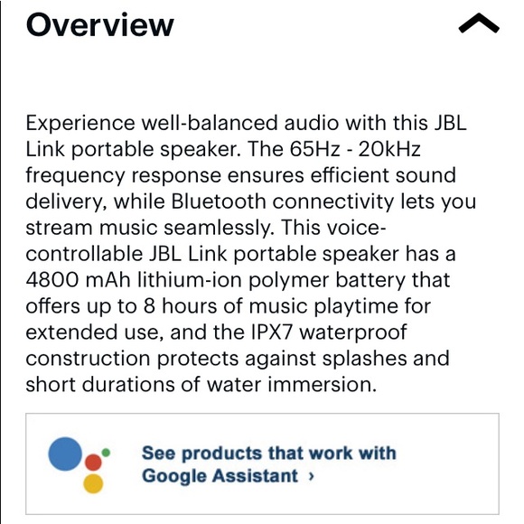 JBL Link Portable Bluetooth Waterproof Speaker - Picture 3 of 7